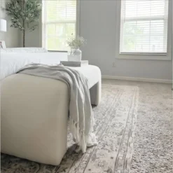 Lily 47" Upholstered Large Bouclé Waterfall Bench Look Storage Bench For Bedroom-The Pop Maison -Baxton Furniture Store GUEST 2b476df0 f006 4ea2 b575 94c7832b1548