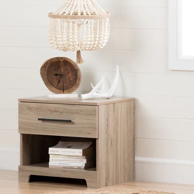 Primo 1 Drawer Nightstand Rustic Oak - South Shore 3 Primo 1 Drawer Nightstand Rustic Oak - South Shore