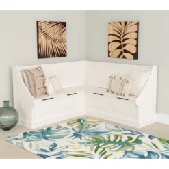 Tobin Corner Breakfast Nook White - Linon 25 Tobin Corner Breakfast Nook White - Linon -Baxton Furniture Store GUEST 2b92e1d8 bdb0 4b60 a662 a2446431b511