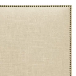 Queen Bella Nail Button Border Headboard Cream Linen/Brass - Skyline Furniture -Baxton Furniture Store GUEST 2bdff494 4d46 4ad8 aca7 04bca695ebd2