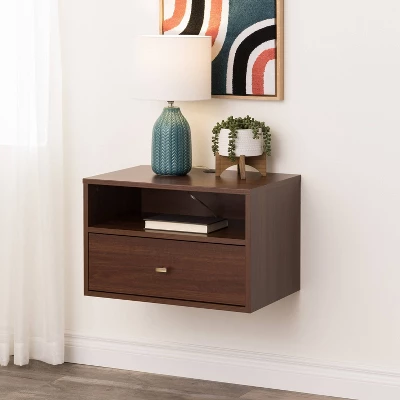 Floating 1 Drawer Nightstand With Open Shelf - Prepac 9 Floating 1 Drawer Nightstand With Open Shelf - Prepac - Image 7