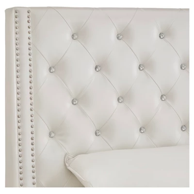 Rosalyn Crystal Tufted Wingback Headboard - Inspire Q® 3 Rosalyn Crystal Tufted Wingback Headboard - Inspire Q®