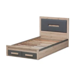 Twin Pandora Modern And Contemporary Two Tone 2 Drawer Size Storage Platform Bed Dark Gray/Natural - Baxton Studio 15 Twin Pandora Modern And Contemporary Two Tone 2 Drawer Size Storage Platform Bed Dark Gray/Natural - Baxton Studio -Baxton Furniture Store GUEST 2d81e58e 75e0 4a86 b68b a72128d06958