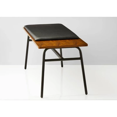 Carter Bench Black - Adesso 4 Carter Bench Black - Adesso - Image 2