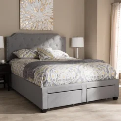 Aubrianne Modern And Contemporary Fabric Upholstered Storage Bed Gray - Baxton Studio -Baxton Furniture Store GUEST 306fce24 7777 4183 9a3d ecc185f3758b