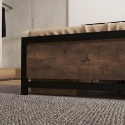 HOMCOM Full Platform Bed Frame With Headboard & Footboard, Strong Metal Slat Support Full Bed Frame W/ Underbed Storage Space, No Box Spring Needed -Baxton Furniture Store GUEST 31bacc42 e17f 4d8f 9241 537e2f8a97df