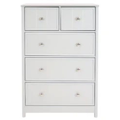 Sunnydaze Decor Sunnydaze Beadboard Vertical Dresser Chest With 5 Drawers - 43.5" H - Gray -Baxton Furniture Store GUEST 31e77fc8 2a50 4e83 b71a 2af52697766e