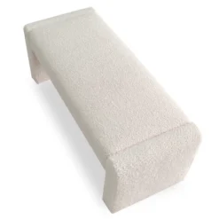 Kaia 47" Minimalist Aesthetic Look Teddy Waterfall Upholstered Bench-The Pop Maison 13 Kaia 47" Minimalist Aesthetic Look Teddy Waterfall Upholstered Bench-The Pop Maison -Baxton Furniture Store GUEST 33145aa4 1109 4957 95f4 8c0df3985f44