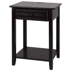 Casual Home Night Owl Bedside Table Bedroom Nightstand With 1 Storage Drawer And Included Discrete USB Port Station, Brown (2 Pack) 8 Casual Home Night Owl Bedside Table Bedroom Nightstand With 1 Storage Drawer And Included Discrete USB Port Station, Brown (2 Pack) -Baxton Furniture Store GUEST 337e5f83 dc12 4521 b34e ea99c32d505d