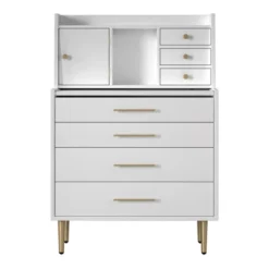 Vanity Makeup Table With Mirror, Storage Dresser With 7 Drawers-ModernLuxe -Baxton Furniture Store GUEST 35ddd5f4 72cb 456f 9c9d 97e9711ae56c