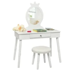 Costway Kids Vanity Makeup Table & Chair Set Make Up Stool Play Set For Children 20 Costway Kids Vanity Makeup Table & Chair Set Make Up Stool Play Set For Children -Baxton Furniture Store GUEST 36659d8c 4da3 4f57 88aa 0314429aff4c
