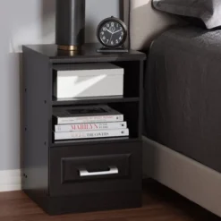 Odelia Modern And Contemporary Finished 1 Drawer Nightstand Dark Brown - Baxton Studio 15 Odelia Modern And Contemporary Finished 1 Drawer Nightstand Dark Brown - Baxton Studio -Baxton Furniture Store GUEST 387113aa ffb1 4bce a19b e4c14db7af84