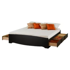 Mate's Platform 6 Drawer Storage Bed King Black - Prepac -Baxton Furniture Store GUEST 3957eb60 99cd 4db7 a052 03fac4c943e1
