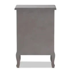 3 Drawer Capucine Finished Wood Nightstand Gray - Baxton Studio -Baxton Furniture Store GUEST 396fbc80 c703 45bd 99ec 477de08d80e1