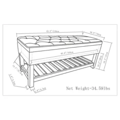 Riley Storage Ottoman Bench Faux Leather - WyndenHall -Baxton Furniture Store GUEST 399f7e93 c91b 4fda 943a 78c2c5756320