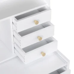 Vanity Makeup Table With Mirror, Storage Dresser With 7 Drawers-ModernLuxe -Baxton Furniture Store GUEST 39ba096d 6e83 4a1f 955a fd14cf529763