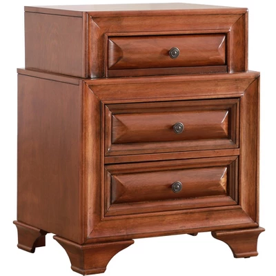 Passion Furniture LaVita 3-Drawer Oak Nightstand (29 In. H X 17 In. W X 24 In. D) 3 Passion Furniture LaVita 3-Drawer Oak Nightstand (29 In. H X 17 In. W X 24 In. D)