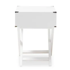 Curtice 1 Drawer Wooden Nightstand White - Baxton Studio 11 Curtice 1 Drawer Wooden Nightstand White - Baxton Studio -Baxton Furniture Store GUEST 3b7976d8 78cf 449d 9395 b57a49ec5d87