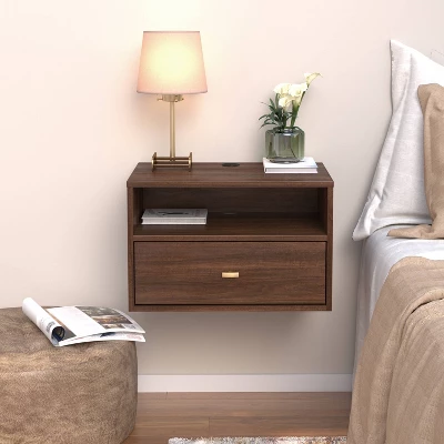 Floating 1 Drawer Nightstand With Open Shelf - Prepac 10 Floating 1 Drawer Nightstand With Open Shelf - Prepac - Image 8