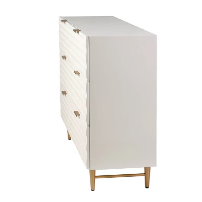 6 Drawer With Handles Accent Dresser Cream/Gold - StyleCraft 6 6 Drawer With Handles Accent Dresser Cream/Gold - StyleCraft - Image 4