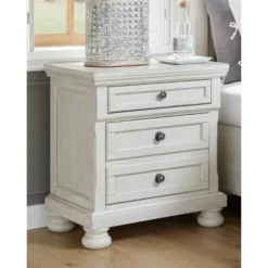 Robbinsdale 2 Drawer Nightstand White - Signature Design By Ashley