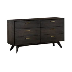 Baly 6 Drawer Mid-Century Modern Dresser - Armen Living 20 Baly 6 Drawer Mid-Century Modern Dresser - Armen Living -Baxton Furniture Store GUEST 3dcd7155 8471 4d39 bd44 97583a869a19