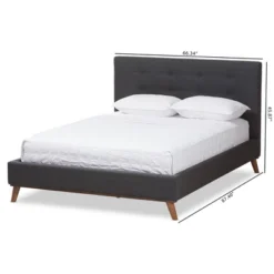 Valencia Mid - Century Modern Fabric Platform Bed - Baxton Studio 19 Valencia Mid - Century Modern Fabric Platform Bed - Baxton Studio -Baxton Furniture Store GUEST 3e7b4702 bca7 4800 87d8 52aad71b674c