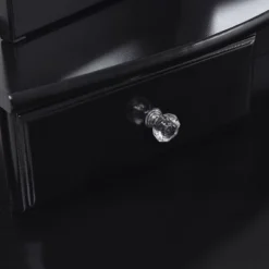 Tangkula Removable Tri-folding Mirror Vanity Table Unit Makeup Set W/ Stool & 4 Drawers -Baxton Furniture Store GUEST 3f8ea7e5 3334 4e12 b055 61e3270ec433