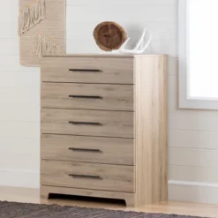 Primo 5 Drawer Chest Rustic Oak - South Shore