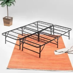 Continental Sleep 14 Inch Quickbase Metal Mattress Platform Bed Frame Foundation With Steel Slats (No Box Spring Needed), Twin, Black -Baxton Furniture Store GUEST 400912cc fdec 4d00 a7b7 0fa81bcdd57d