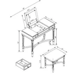 Cyndi Wash Vanity Gray - Linon -Baxton Furniture Store GUEST 40e5a18f f066 4840 a687 d3507dd73792