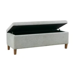 Marcie Accent Bench With Storage Blue - Ink+Ivy -Baxton Furniture Store GUEST 41290b56 310d 42ad 9f67 aea1c016ab67