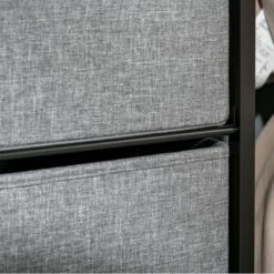 HOMCOM 5-Drawer Fabric Dresser Tower, 4-Tier Storage Organizer With Steel Frame For Hallway, Bedroom And Closet, Light Gray -Baxton Furniture Store GUEST 41497126 42e3 424b ad65 cfae05445d90