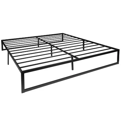 Merrick Lane 14 Inch Steel Bed Frame With Steel Slat Support For Any Mattress (No Box Spring Required) 13 Merrick Lane 14 Inch Steel Bed Frame With Steel Slat Support For Any Mattress (No Box Spring Required) - Image 11