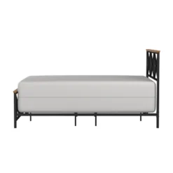 Queen Ashford Metal Bed With Wood Accent Textured Black Oak Finished Wood - Hillsdale Furniture -Baxton Furniture Store GUEST 4243090c b0ca 4bee 86d3 4001853bd4dd
