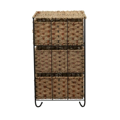 Household Essentials 3 Drawer Chest Rattan 6 Household Essentials 3 Drawer Chest Rattan - Image 4