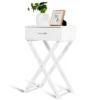 Costway 2 PCS Nightstand X-Shape Drawer Accent Side End Table Modern Home Furniture White -Baxton Furniture Store GUEST 42f8c26c 4f83 4a9e b29a e3a101652aa9