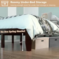 Costway Full Size Wood Bed Frame & 8'' Foam Mattress Set CertiPUR-US Certified -Baxton Furniture Store GUEST 453ff6a5 f9af 41a4 bf86 ae5b5ffb954d