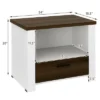 Costway Accent Nightstand With Drawer And Open Shelf Sofa End Table Bedroom Living Room -Baxton Furniture Store GUEST 45708ee9 52a5 4b8c 9ff0 d72e41d8af4b
