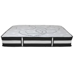 Flash Furniture 14 Inch Metal Platform Bed Frame With 12 Inch Pocket Spring Mattress In A Box And 3 Inch Cool Gel Memory Foam Topper -Baxton Furniture Store GUEST 45a30682 91c7 4c4f bbb8 1dbd15364f93