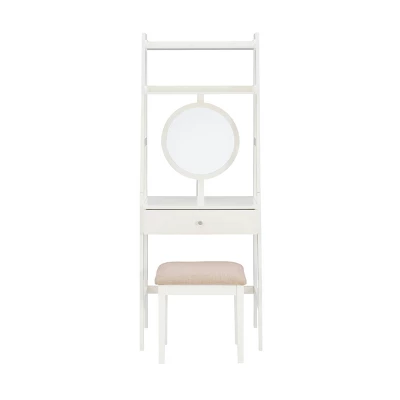 Alaina Leaning Vanity Set White - Linon 5 Alaina Leaning Vanity Set White - Linon - Image 3