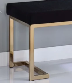 Simple Relax Fabric Upholstered Bench In Black And Champagne Finish 7 Simple Relax Fabric Upholstered Bench In Black And Champagne Finish -Baxton Furniture Store GUEST 4782d85f d7fd 4022 96fb 75fda8bf5e3c