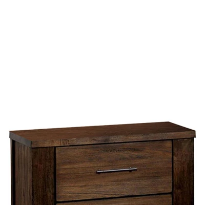 Transitional Nightstand Oak - Benzara 3 Transitional Nightstand Oak - Benzara