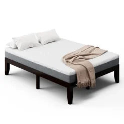 Costway Full Size Wood Bed Frame & 8'' Foam Mattress Set CertiPUR-US Certified -Baxton Furniture Store GUEST 48bf895c befe 4bfd 81ce a1bce54d95f4