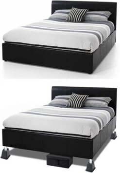 5 To 6-inch Super Quality Bed And Furniture Risers 4-pack In Black - Homeitusa