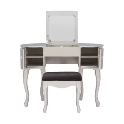 Paloma Vanity Set Silver - Linon 23 Paloma Vanity Set Silver - Linon -Baxton Furniture Store GUEST 491e13d1 1a35 4e5b b69a e708a39dd535