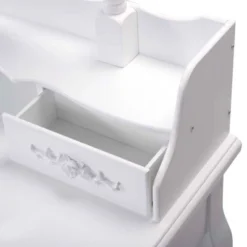 Tangkula Oval Mirror 4 Drawer Vanity Mirror Makeup Table W/ Cushioned Stool White 11 Tangkula Oval Mirror 4 Drawer Vanity Mirror Makeup Table W/ Cushioned Stool White -Baxton Furniture Store GUEST 4b84df7c a88d 451d af3b c5ed6c3a7075