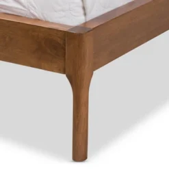 Brooklyn Mid Century Modern Walnut Wood Fabric Upholstered Platform Bed - Baxton Studio 16 Brooklyn Mid Century Modern Walnut Wood Fabric Upholstered Platform Bed - Baxton Studio -Baxton Furniture Store GUEST 4c4a4865 5c80 45a5 9d97 6a83025faf37