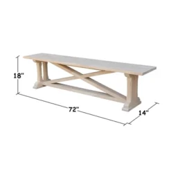 Alexa Bench Natural Wood - International Concepts -Baxton Furniture Store GUEST 4c5b83c0 1566 4b88 addf 36ce36f7ad1f
