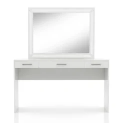 2pc Grayde 3 Drawer Vanity Table And Mirror Set With Led Trim And USB Ports - Luminous White - MiBasics 10 2pc Grayde 3 Drawer Vanity Table And Mirror Set With Led Trim And USB Ports - Luminous White - MiBasics -Baxton Furniture Store GUEST 4e32f4d3 a05d 4e93 91f1 8fcbcdd5cea8